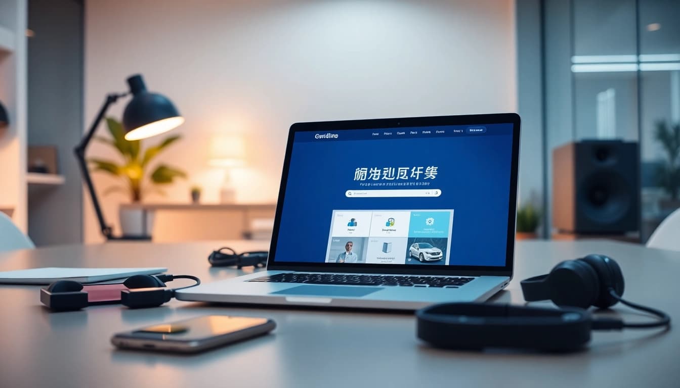 快连官网在现代工作空间中的笔记本电脑上显示，象征信任与创新。