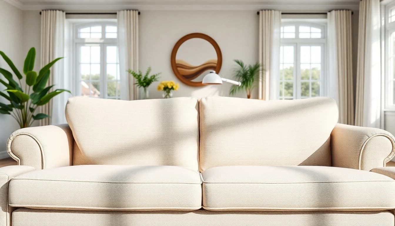 Couch cleaning in Glasgow with professional results in a modern living room.
