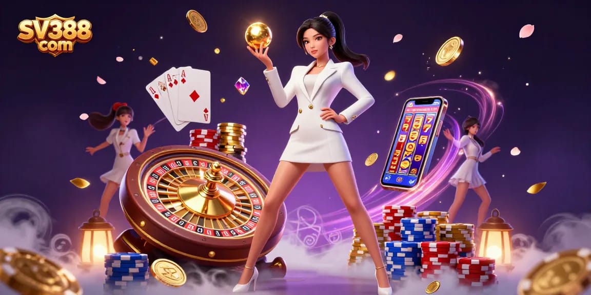 Engage in thrilling gameplay at SV388 com while enjoying the excitement of a lavish casino atmosphere.