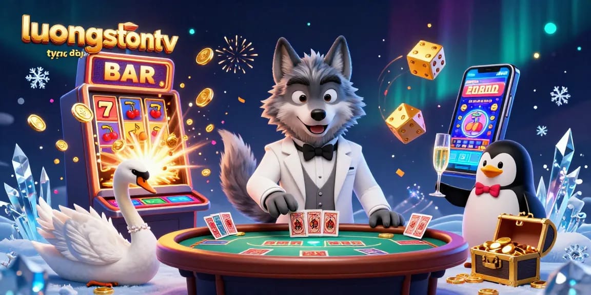 Experience luongsontv trực tiếp bóng đá in a vibrant 3D casino scene with characters and dynamic game elements.