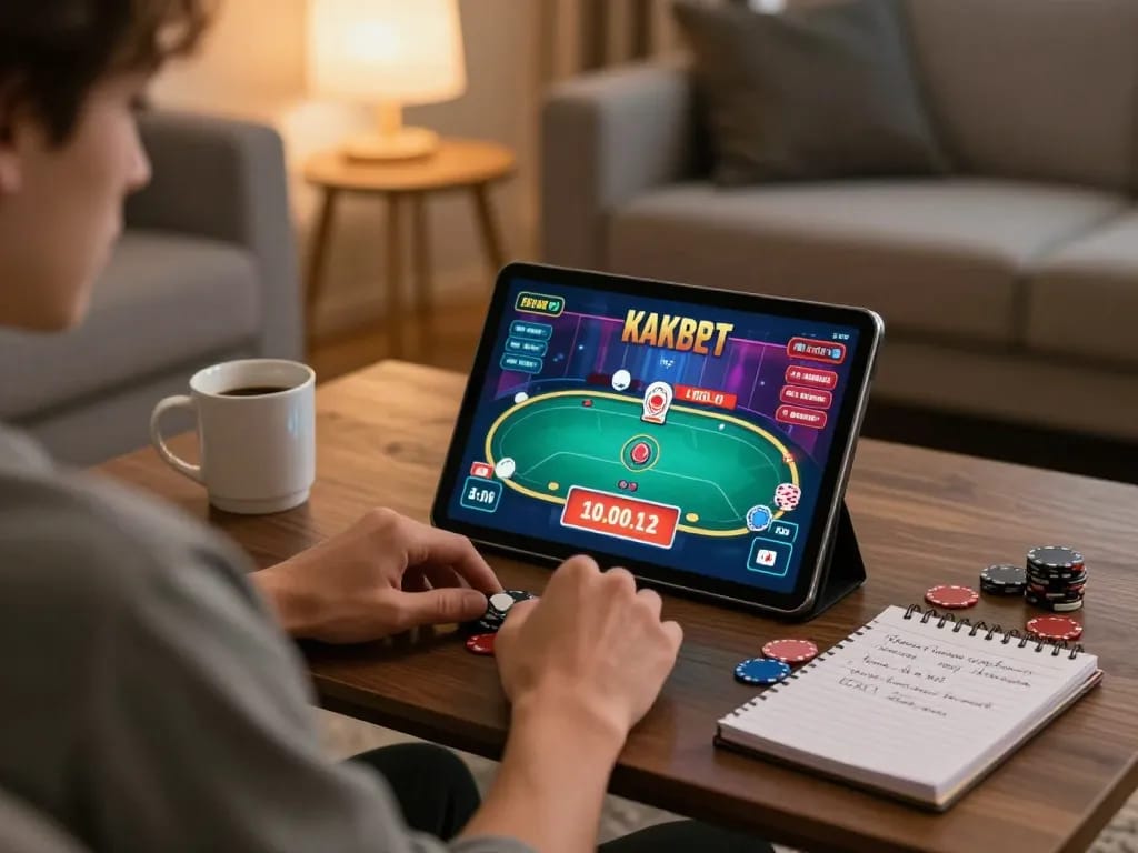 Engage in tải go88 with strategic online poker gameplay in a cozy home setting.