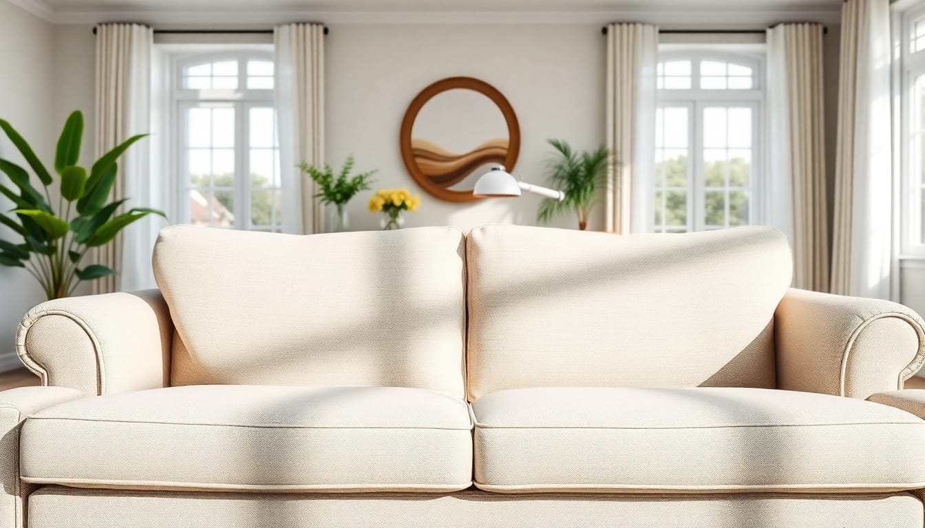 Couch cleaning in Glasgow with professional results in a modern living room.