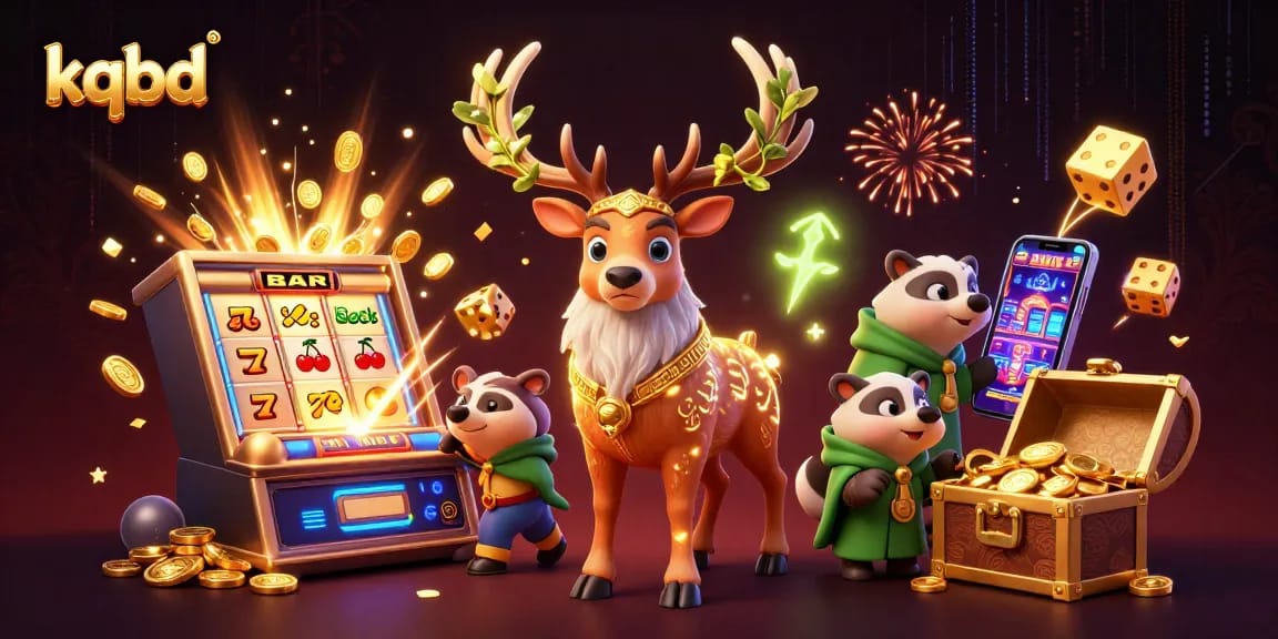 Experience kqbd action with the Celtic druid stag and enchanted symbols in a dynamic casino scene.