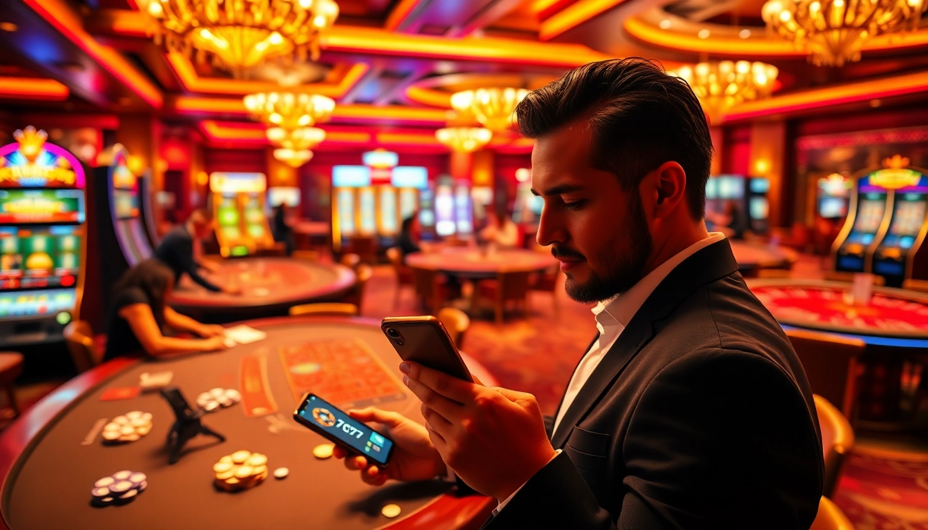 Play exciting games at 7C77 casino with luxurious gaming tables and thrilling atmosphere.