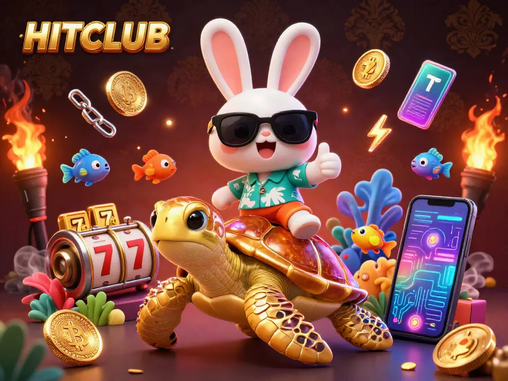 Engage with HITCLUB's thrilling slots experience featuring lucky rabbit and golden turtle.