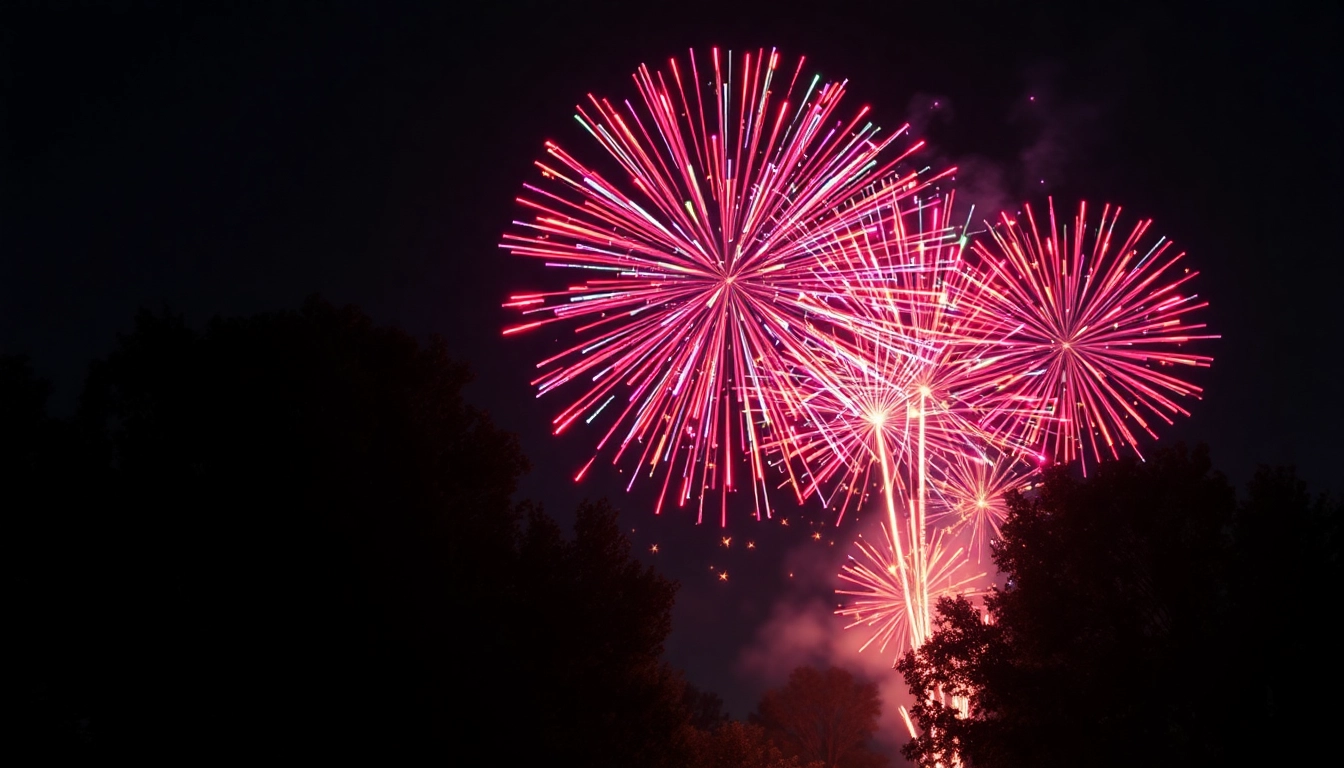 Celebrate with cheap fireworks near me lighting up the night sky.