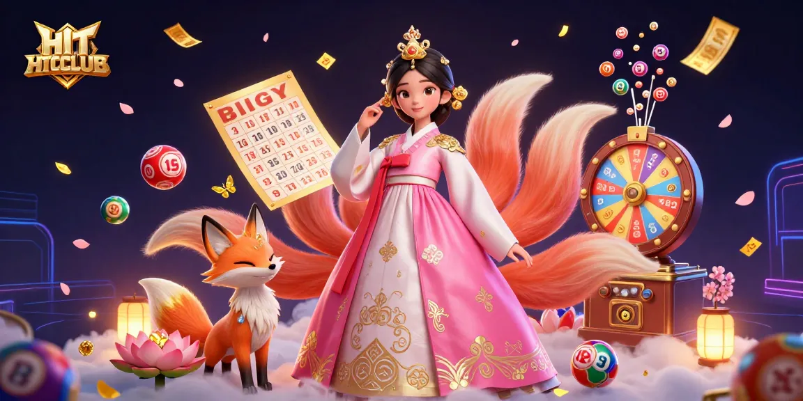 HITCLUB brings luck with vibrant lottery elements in an engaging casino scene.