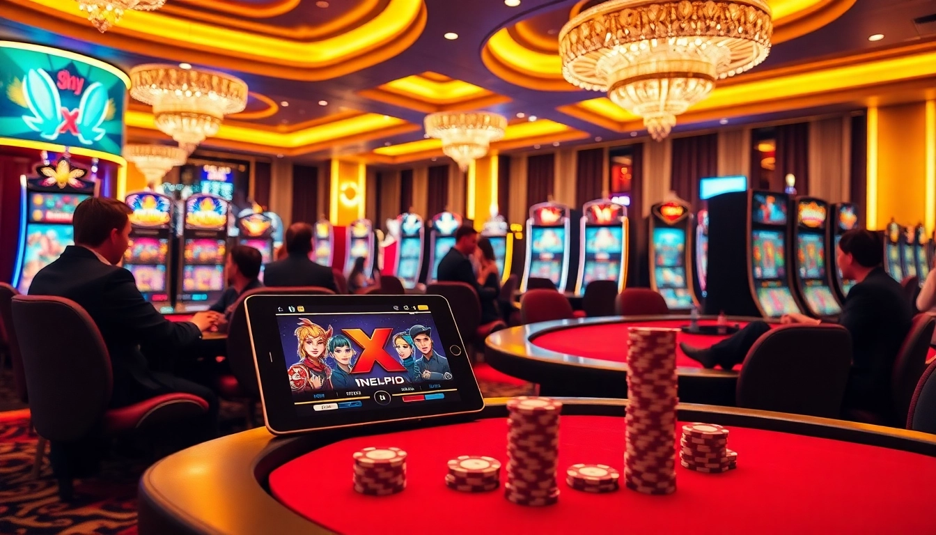Experience thrilling XXX games with vibrant casino tables and excited players.