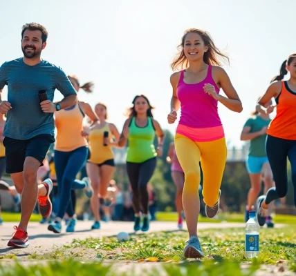 Individuals actively engaging in outdoor exercises to promote weight loss and healthy living.