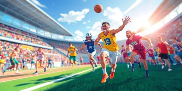 Captivating athletes in action during an event showcasing sports abc's spirit and energy.