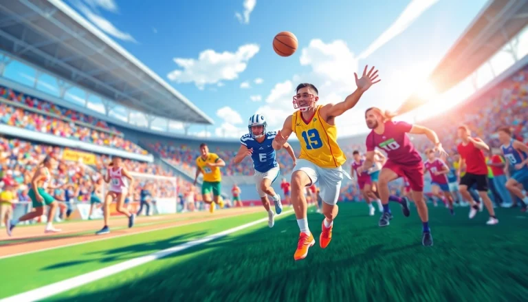 Captivating athletes in action during an event showcasing sports abc's spirit and energy.