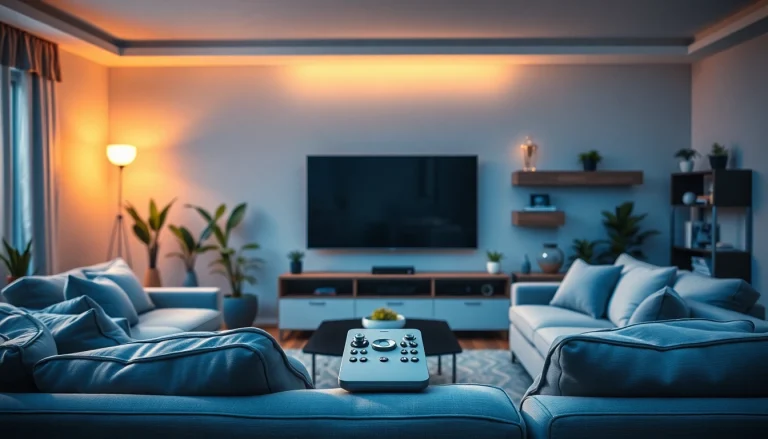 Experience iron iptv in a stylish living room setup highlighting modern entertainment.