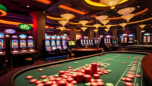 Exciting KJC AC 2 casino gaming scene with vibrant tables and slot machines