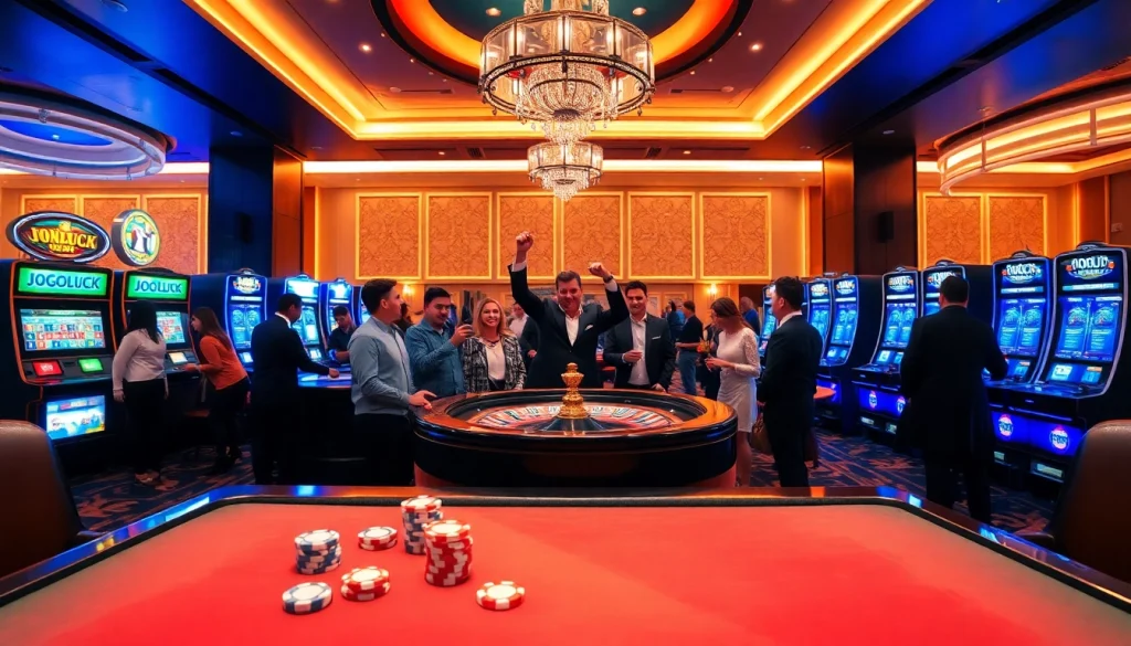 Players enjoying a thrilling game at JOGOLUCK casino with strategic gameplay and excitement.