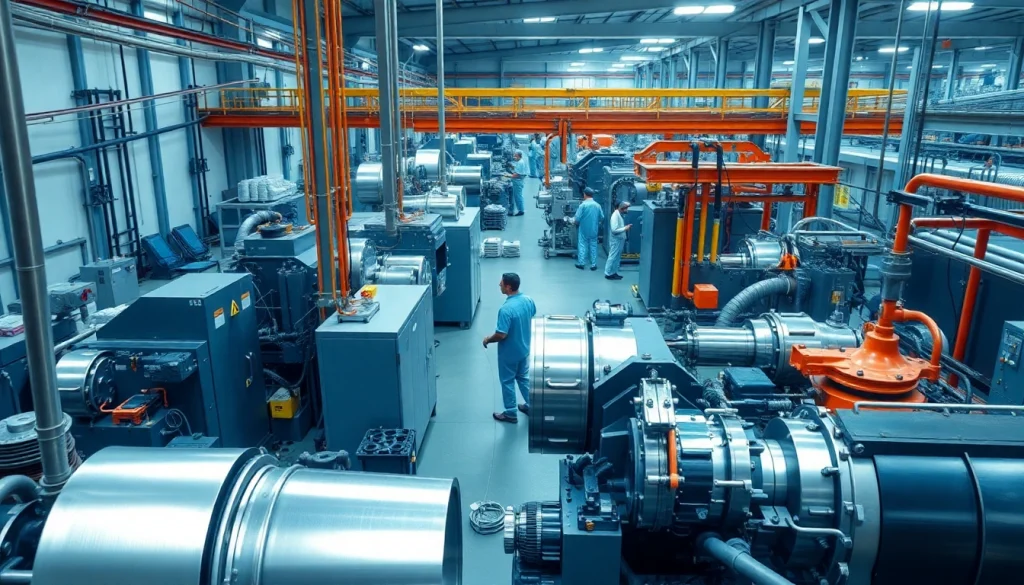 Dynamic view of a leading die casting company in Malaysia, showcasing advanced equipment and skilled operators.