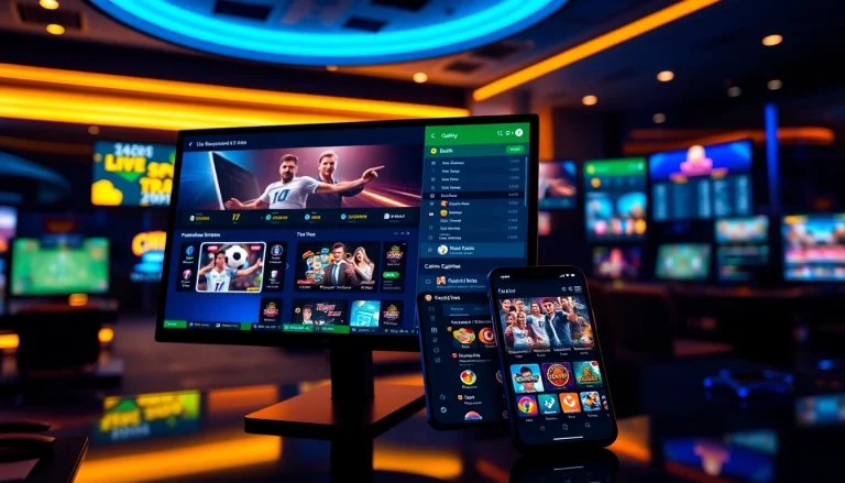 Dynamic online gaming experience at ABC8 showcasing diverse betting options and a modern interface.