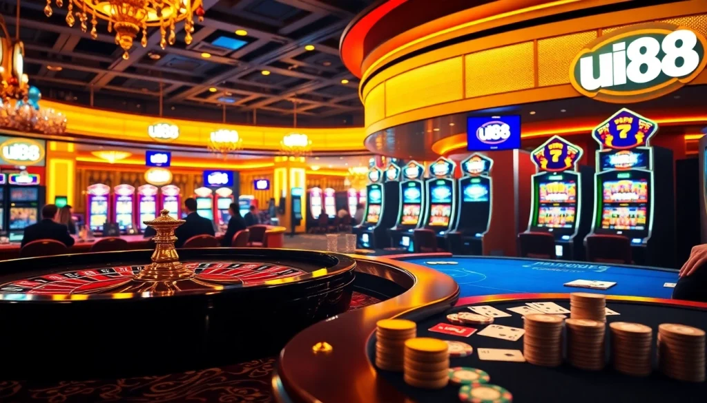 Experience the thrilling ambiance of uu88 with luxurious casino tables and exciting gameplay.