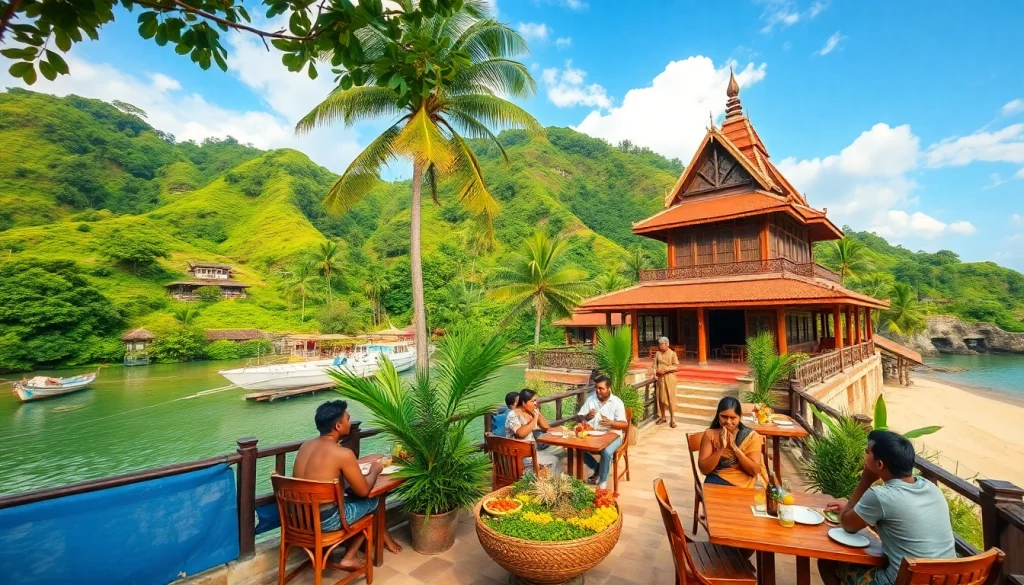 Vibrant Sri Lankan landscape showcasing the essence of Hela Lanka with lush hills and cultural landmarks.