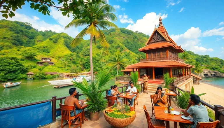 Vibrant Sri Lankan landscape showcasing the essence of Hela Lanka with lush hills and cultural landmarks.