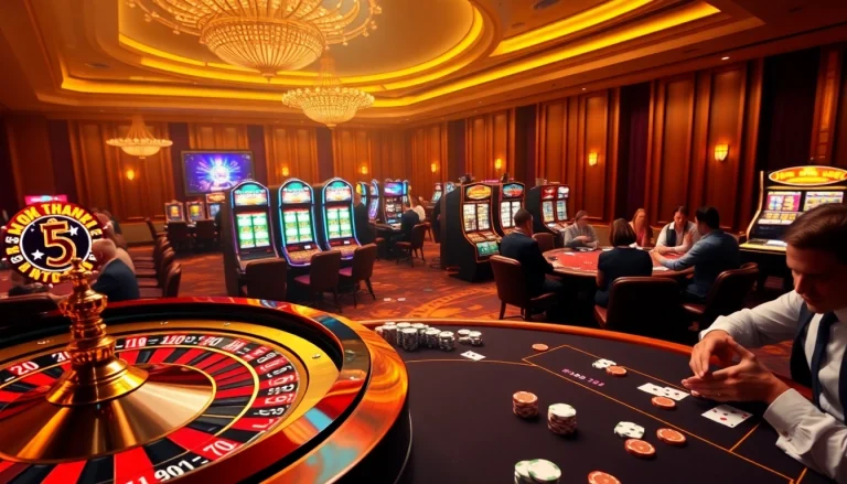 Exciting casino action at https://bu88.mex.com/ with poker games and vibrant slot machines.