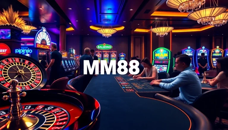 Experience the thrill of winning at MM88's vibrant casino games with poker, roulette, and slots.
