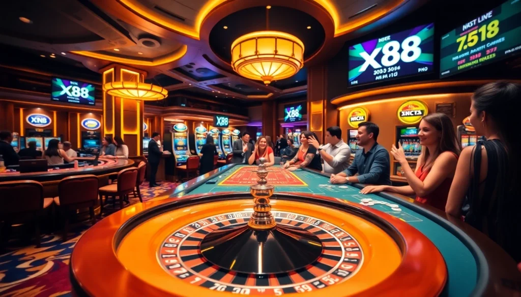 Experience the excitement at xn88 with vibrant casino games, cards, and roulette action.