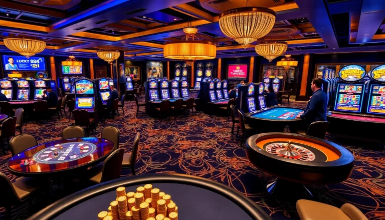 Experience winning hands at lucky88 with vibrant casino scenes filled with excitement.
