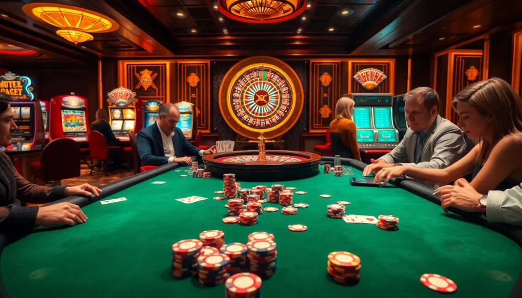 Experience the thrill of gambling at OK365 link with vibrant casino chips and engaging gameplay.