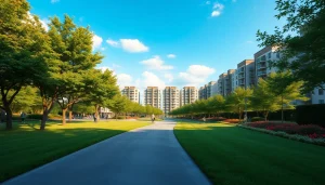 LC88 Land scenic view showcasing community and modern development.