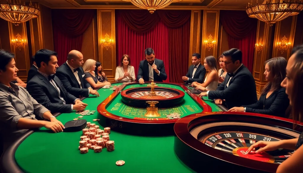 Players enjoying an S8 gaming experience at a luxurious casino table.