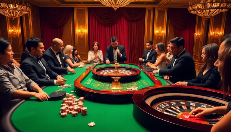 Players enjoying an S8 gaming experience at a luxurious casino table.