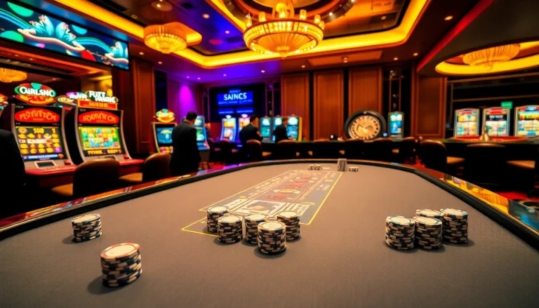 Experience the thrill of GG88 SE at a luxury casino table with chips and cards.