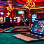 Gamblers enjoying the vibrant excitement of 98win com with colorful casino tables and slot machines.