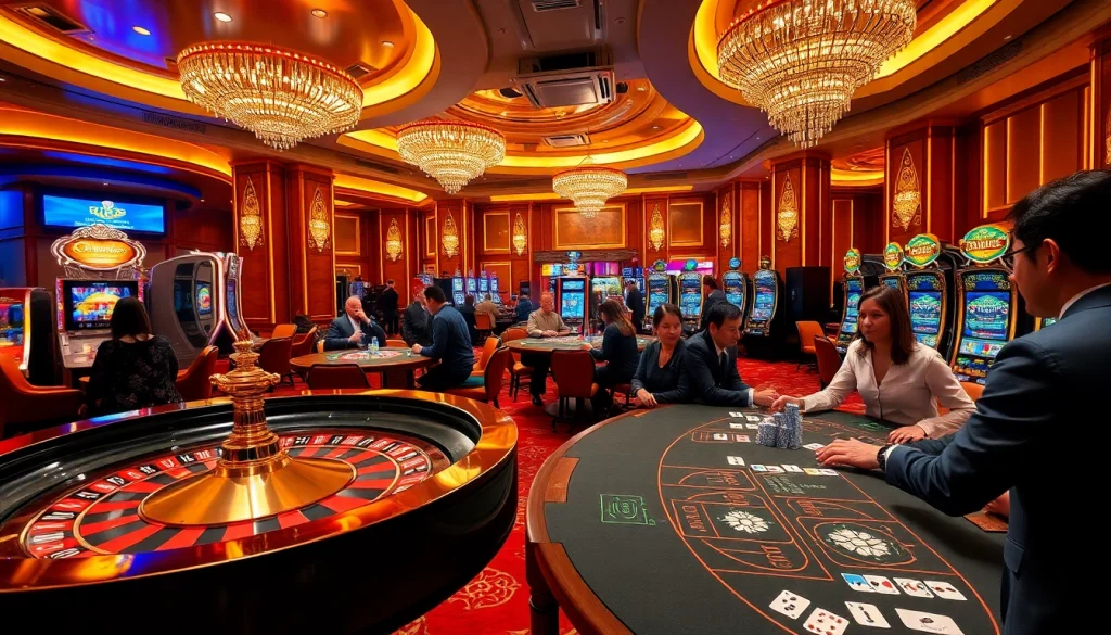 Experience thrilling gaming at https://f168.today/ with vibrant slot machines and roulette tables.