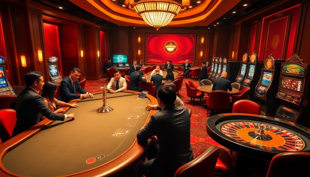 Kuwin offers an exciting online gaming experience with poker tables and vibrant slot machines.