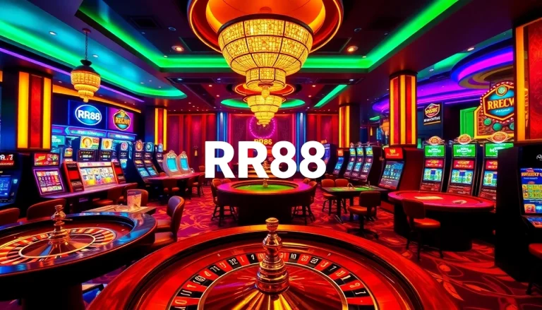 Engaging RR88 casino experience with vibrant games and online interfaces.