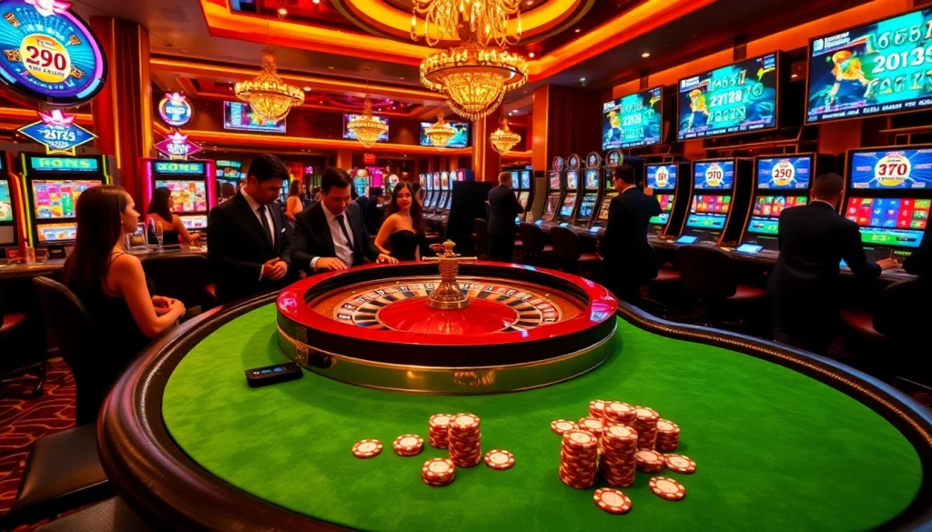 Experience the thrill of 999bet with players enjoying a lively casino atmosphere.