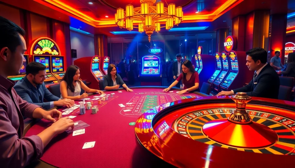 Players enjoying a vibrant game at the xxx88 casino table.