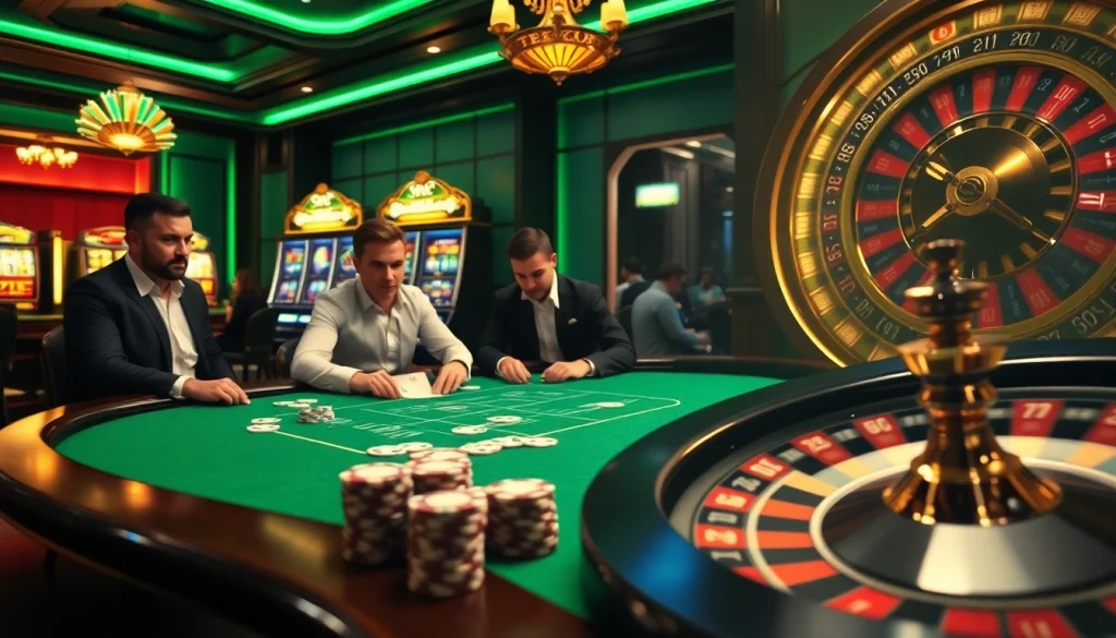 Experience the thrill of gaming with 22bet at a vibrant casino table full of excitement.