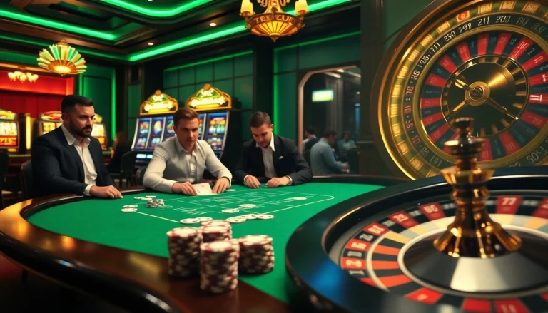 Experience the thrill of gaming with 22bet at a vibrant casino table full of excitement.