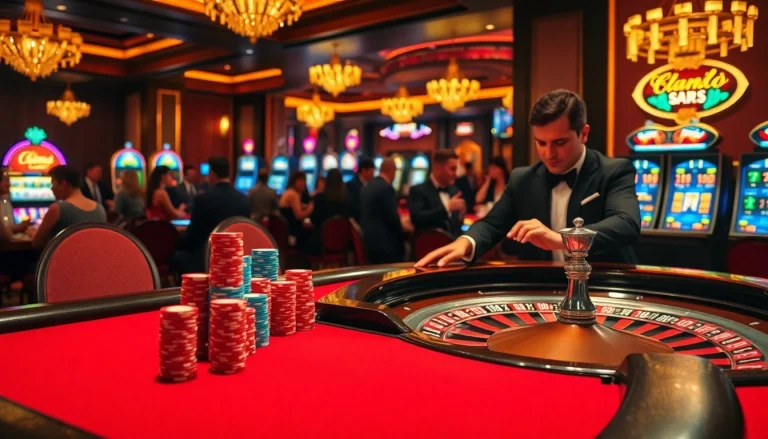 Excited players ready to win big at a luxurious S8 casino table with vibrant chips.