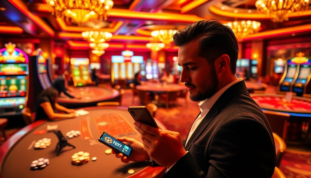 Play exciting games at 7C77 casino with luxurious gaming tables and thrilling atmosphere.