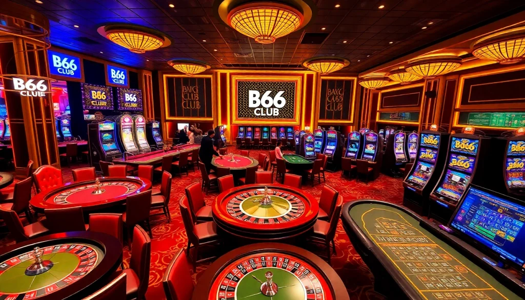 Exciting play at B66 CLUB's high-stakes blackjack table amidst a vibrant casino atmosphere.
