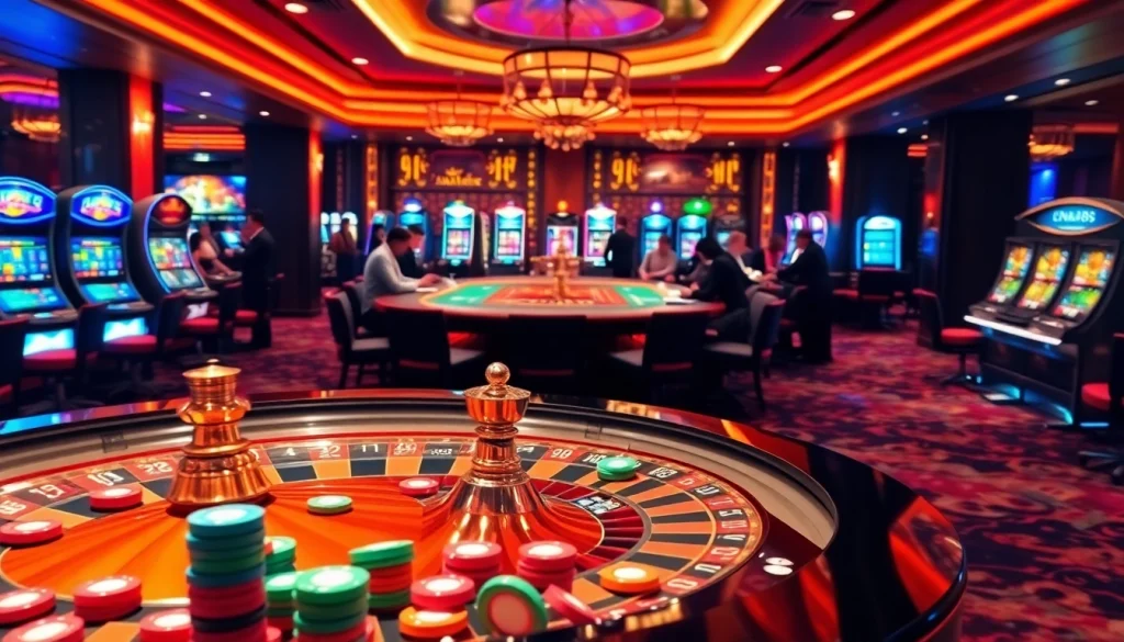 Exciting roulette game at MM88 with vibrant chips and attentive players.