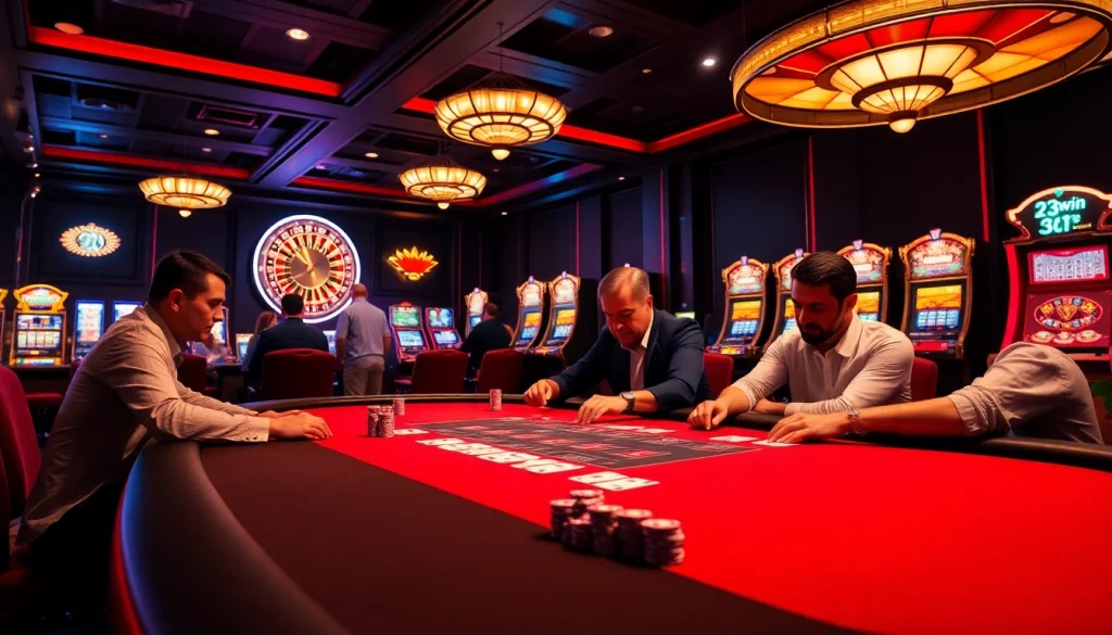 Experience thrilling gameplay at 23win with vibrant casino tables and exciting poker action.