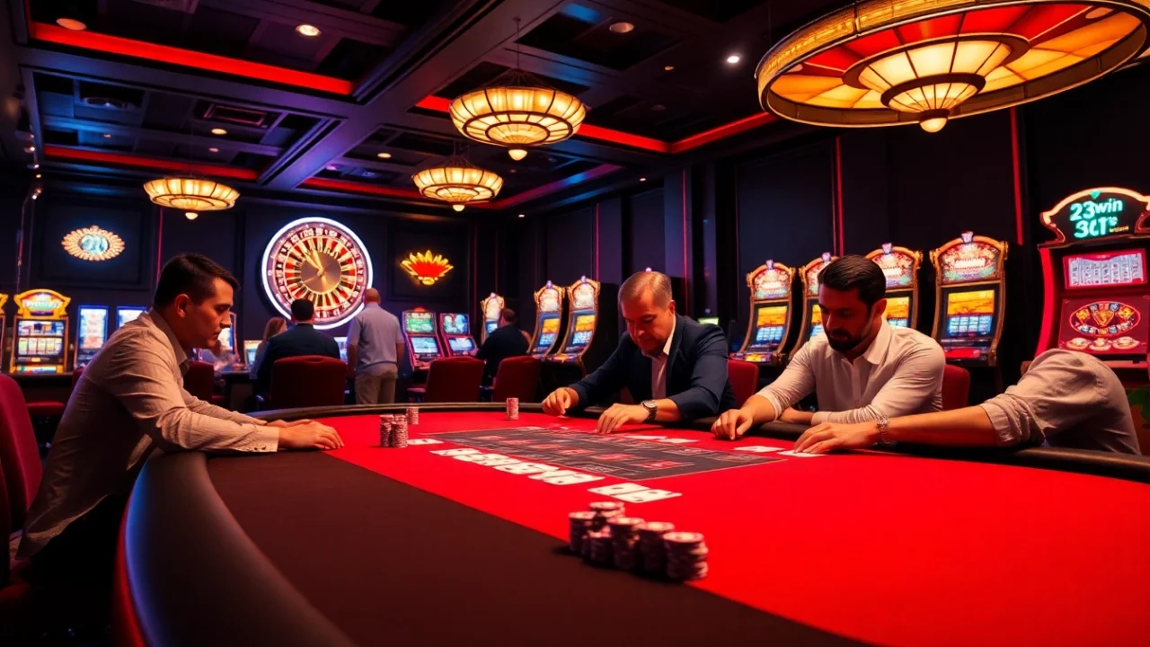 Experience thrilling gameplay at 23win with vibrant casino tables and exciting poker action.