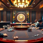 Players enjoying intense poker action on VZ99.fans with vibrant casino elements.