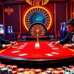 Sodo66 players enjoying a thrilling game of Baccarat in a luxurious casino setting.