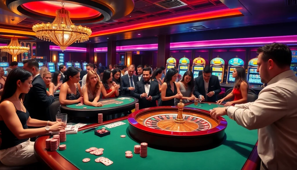 Players experience excitement at the roulette table, embracing the thrilling world of ok gambling.