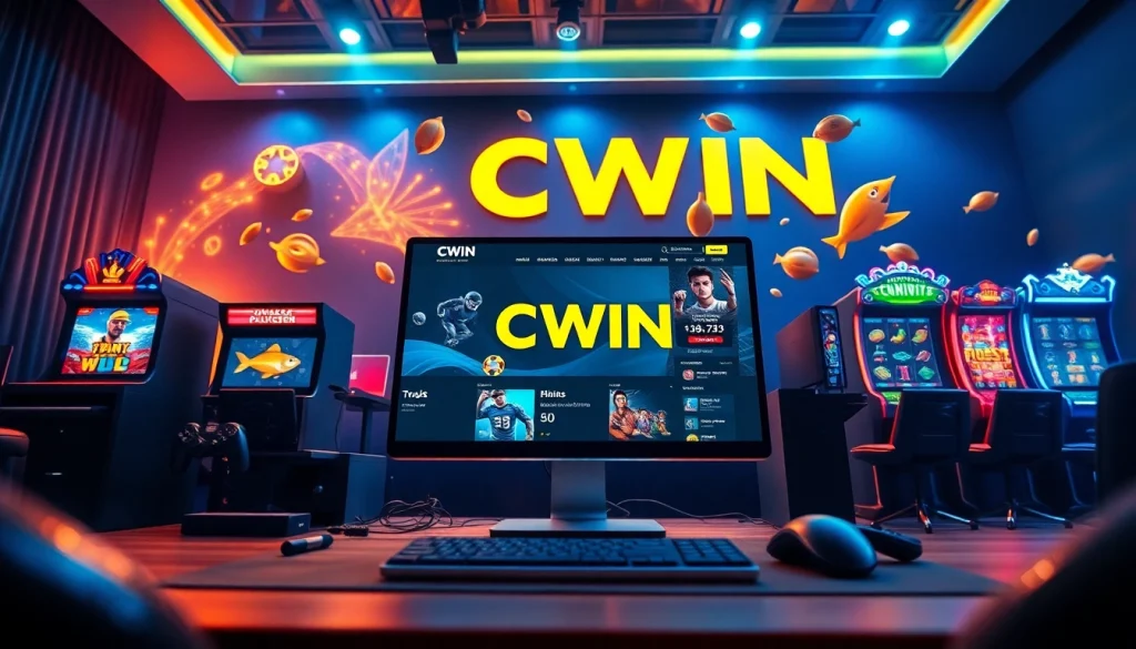 CWIN online gaming platform showcasing vibrant games and engaging atmosphere